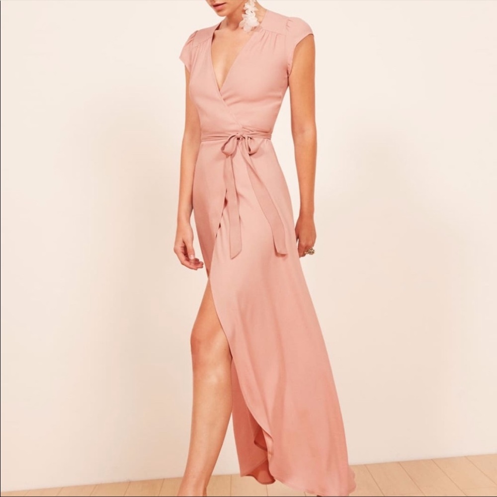 Reformation Chamomile Wrap Maxi Dress